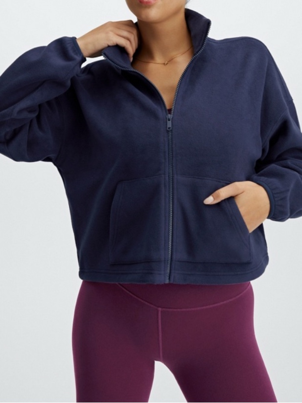 Fabletics Rayne Polar Fleece Full zip jacket size XS NWT